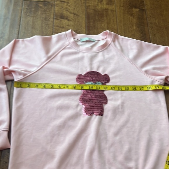 FM 2050 Pink Sparkly Teddy bear Long Sleeves Shirt - Picture 5 of 11